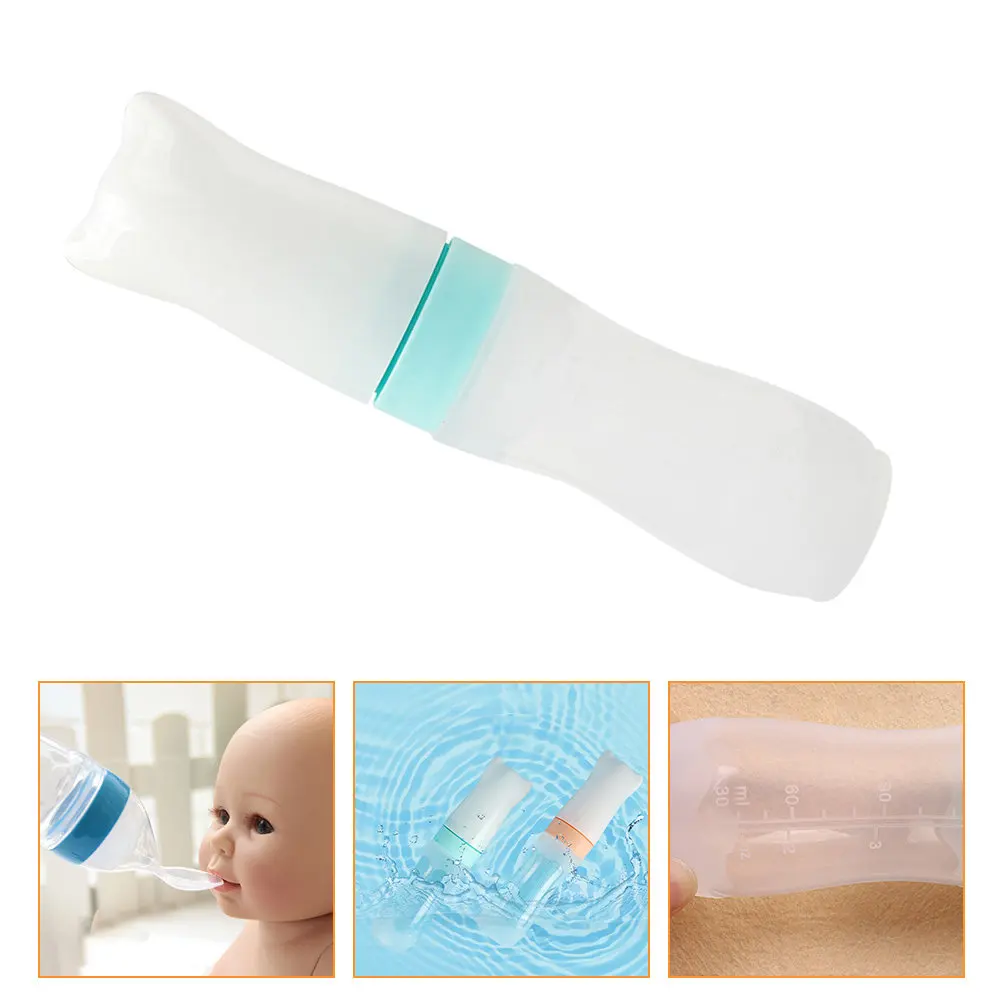 120Ml Silicone Rice Cereal Spoon Bottle Squeeze Feeder for Babies Infant Feeding Cup Travel Friendly Supplement Food Dispenser