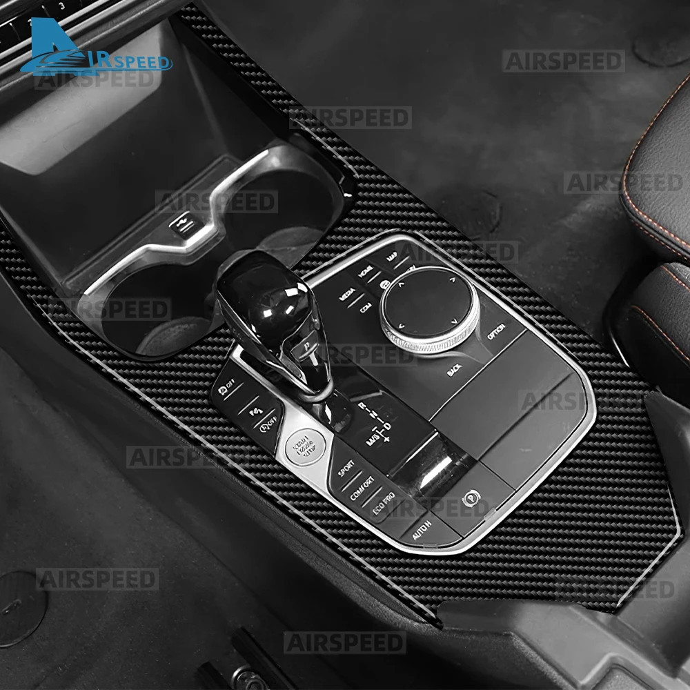 

Настоящее углеродное волокно для BMW 1 серии 2, F40 F44 2020 2021 2022 2023 2024, наклейка на центральную панель управления, автомобильные аксессуары