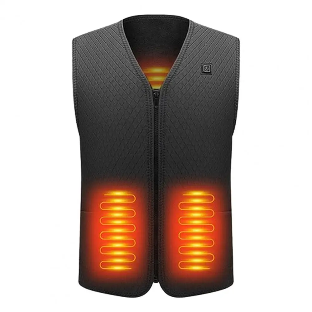 

High Temperature Vest Usb Winter Vest with Adjustable Gear Energy-saving Zipper Closure for Men Women Padded Windproof Waistcoat