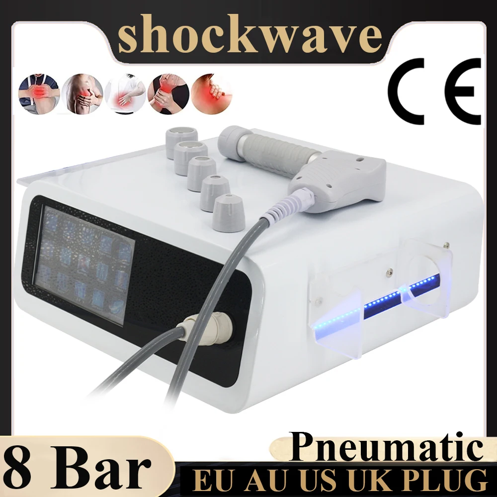 

Pneumatic Shockwave Relieve Pain ED Treatment 8Bar Professional Shock Wave Therapy Machine Body Relaxation Massager