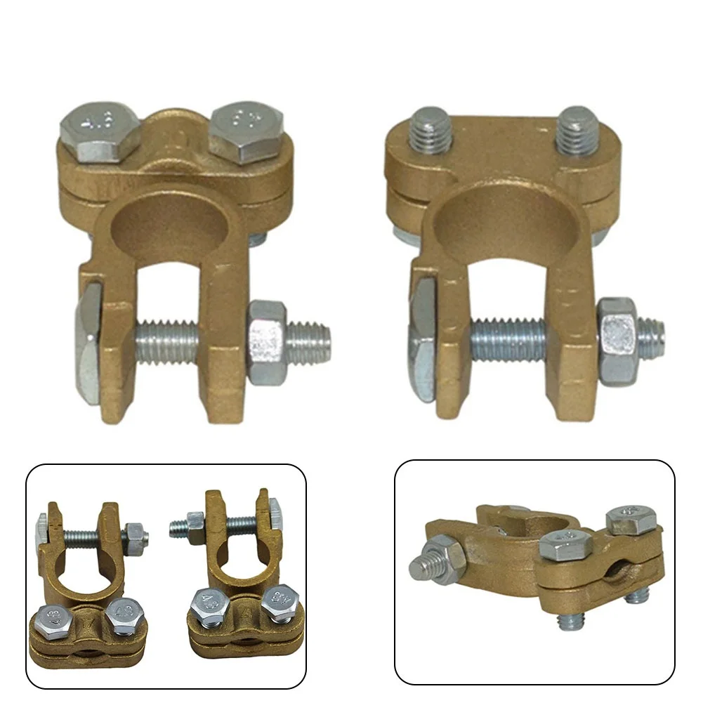 

1 Pair 12 V/24 V Car Battery Terminal,Battery Terminals Pole Clamp Made Of Brass With A Maximum Current Of 300A,