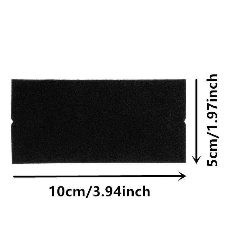 10pcs Black Cloth 10x3cm 10x5cm Fabric Replaceable Felt With Self Adhesive Glue For 3M Squeegee Car Vinyl Film Wrapping Scraper - view 2