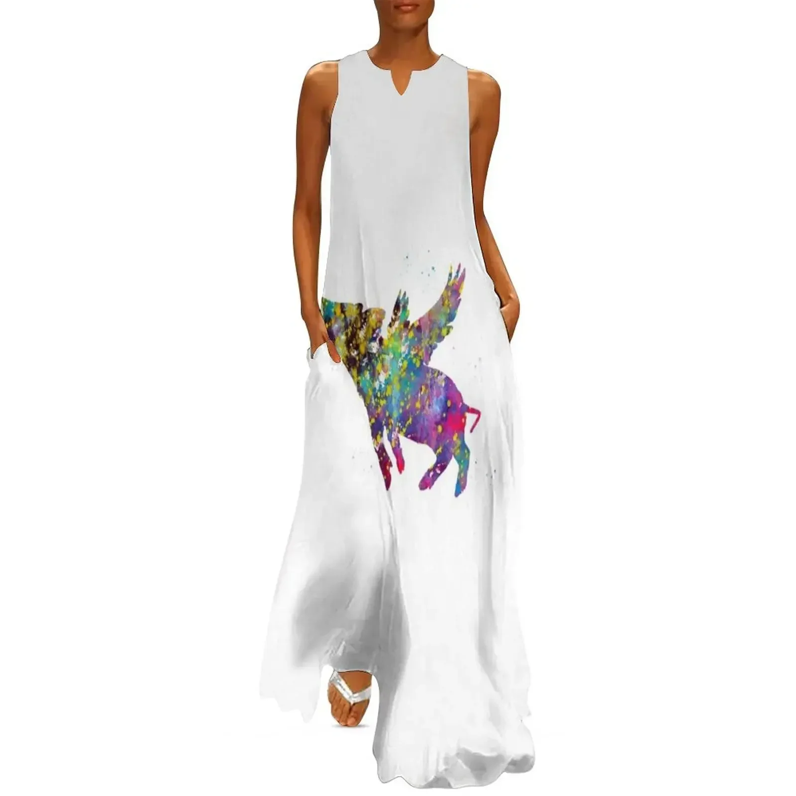 

Flying Pig Long Dress summer dresses ladies dresses for special occasion dress elegant women's dresses sale Dress