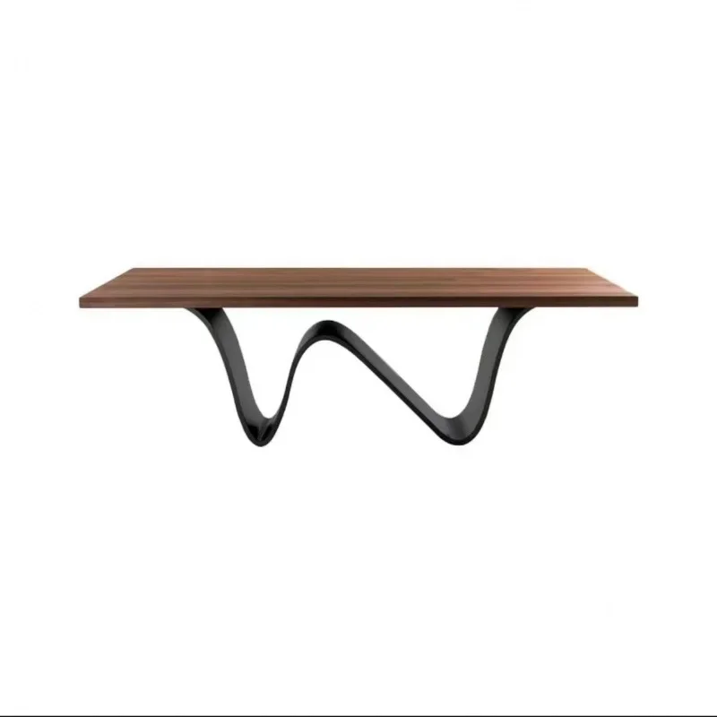 Chinese black walnut dining table special-shaped log Nordic meal rectangular dining  dining