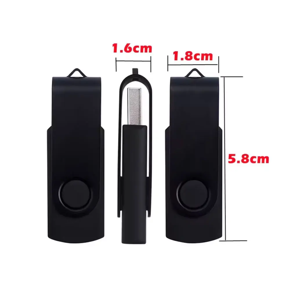 50PCS Lot USB Flash Drive Memory Stick Mini Rotatable Pen Drive Storage Device Pendrive 64GB Free Custom Logo Business Gift 32GB