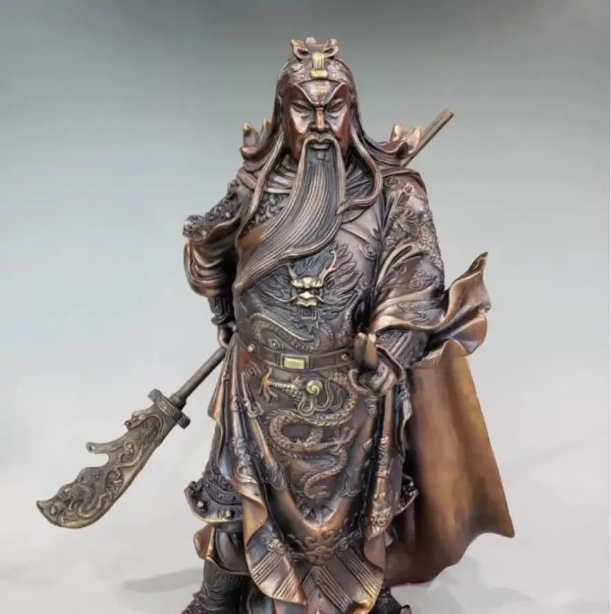 

Copper Guangong ornaments pure copper gifts Guangong opening company worships copper Guangong bronze statue crafts