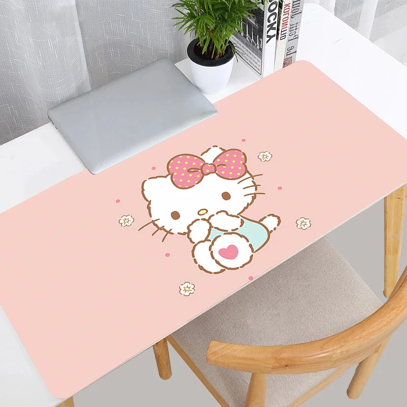 Kawaii Mauspad Hello Kitty Kawaii Anime Süßes Mädchen Gabinete Gamer Computer Schreibtischmatte Tastatur Pad PC Gaming Zubehör Mousepad