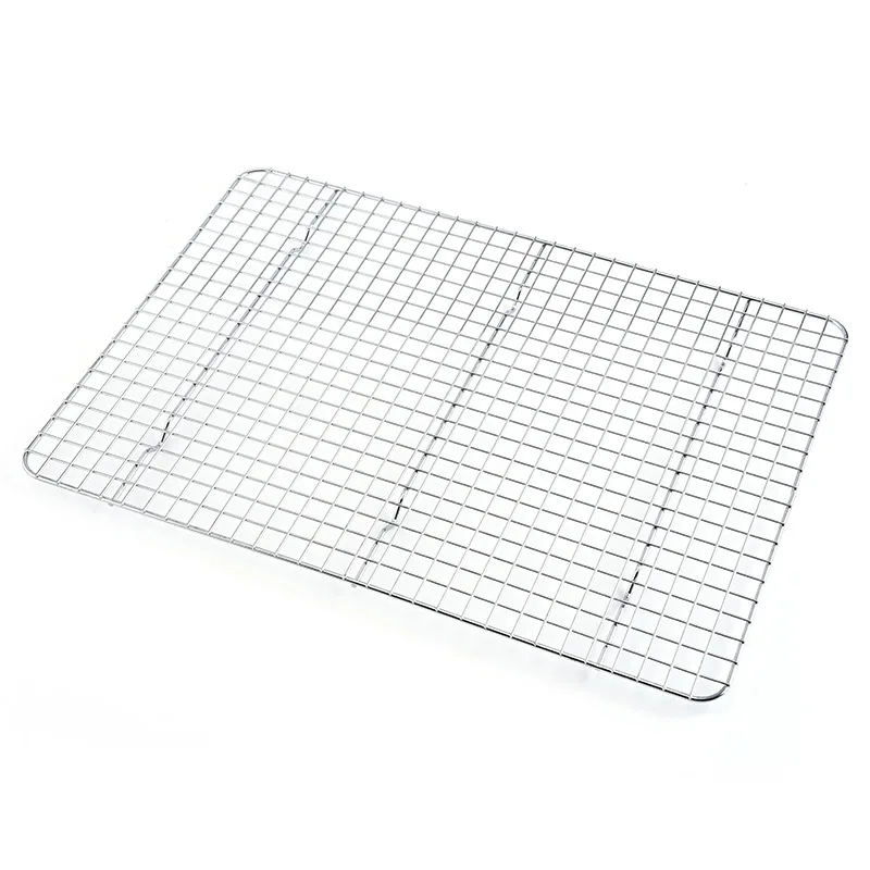 Stainless Steel Wire Grid Baking Cooling Rack Nonstick Cookie Cake Toast Shelf Tray Barbecue Holder for Kitchen Accessories