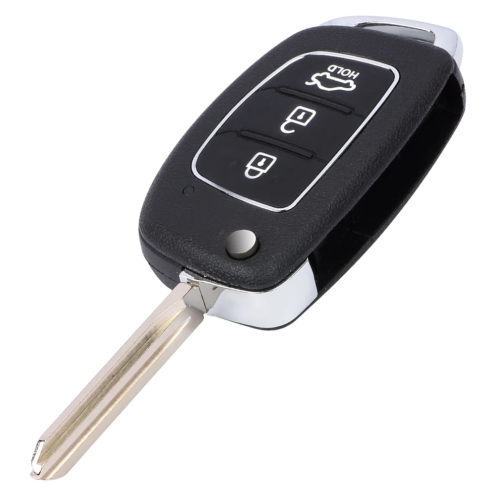 KEYECU 3 Buttons 433MHz ID46 Chip for Hyundai Elantra 2014 2015 2016 Auto Flip Remote Control Key Fob FCC ID: OKA-865T