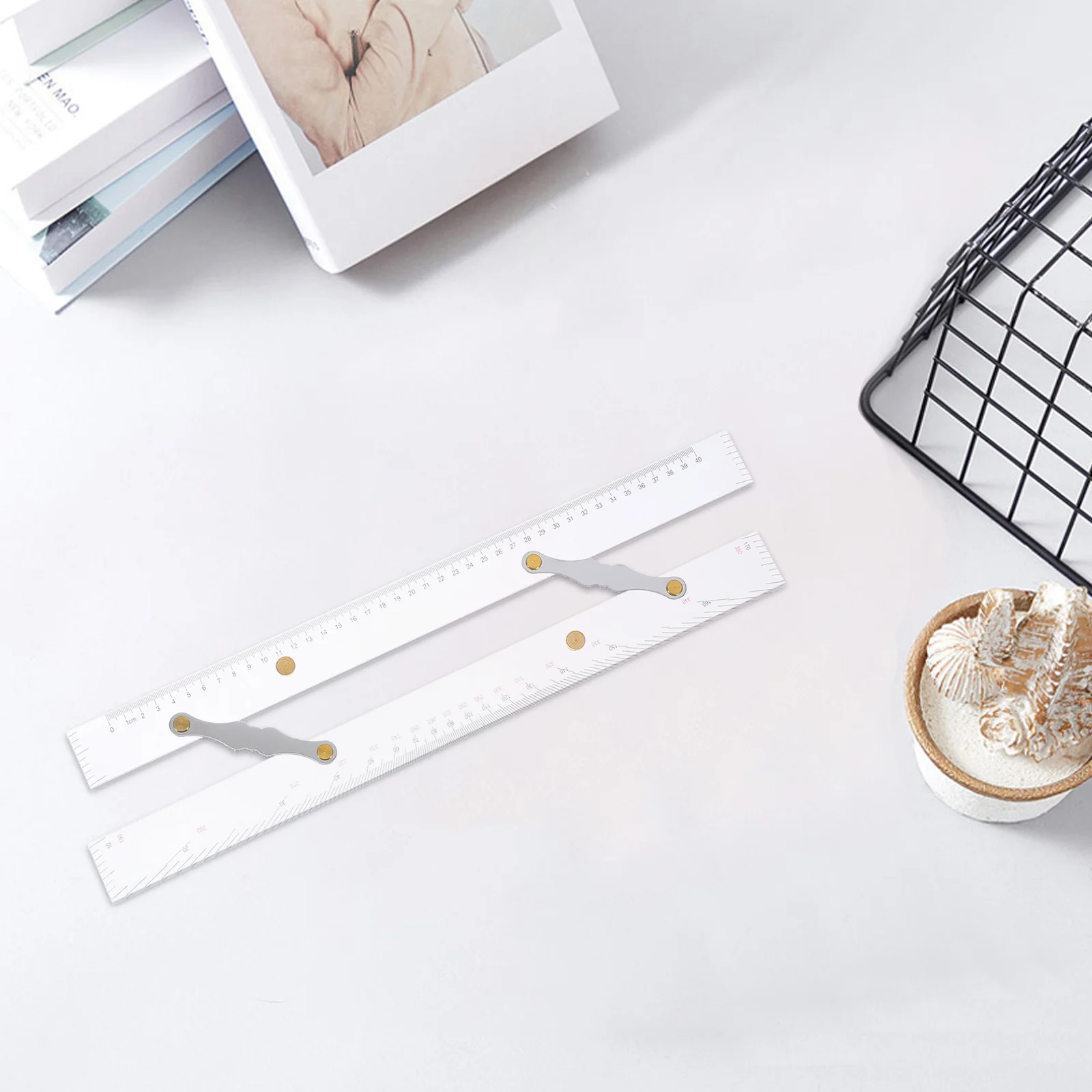 مسطرة متوازية من الأكريليك الشفاف للرسوم البيانية البحري أداة قياس موثوقة للملاحة المحيطية والهندسة البحرية #5