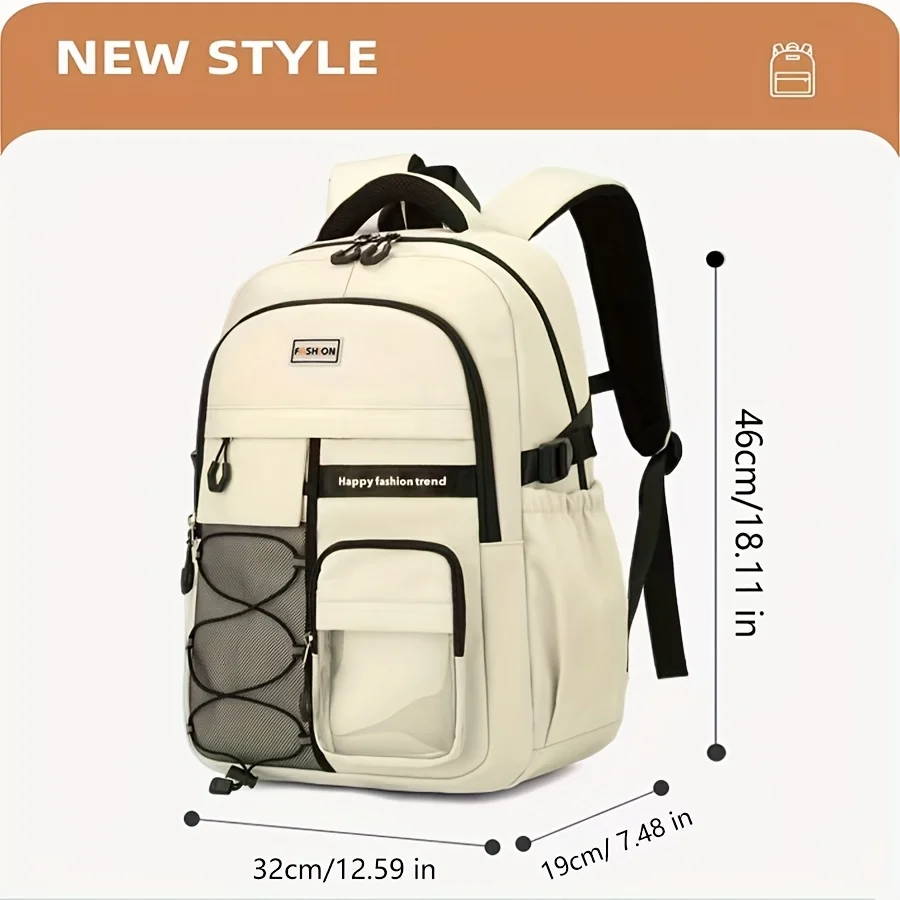 Casual Workwear Backpack, Large Capacity Lightweight Daypack with Multiple Compartments Backpacks for Travel, School, Commuting