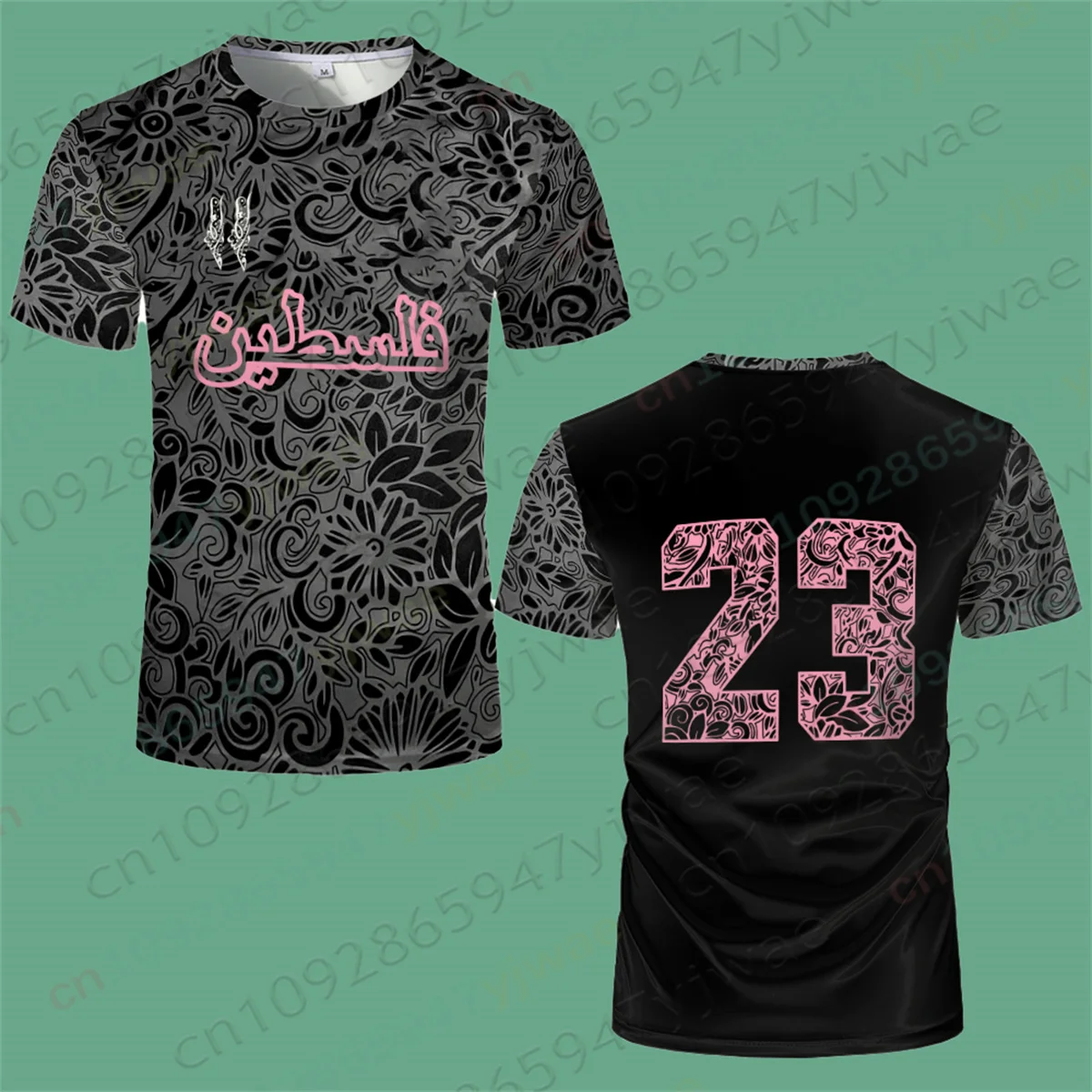 Palestine Football Jersey T Shirts Adult Light Luxury Digital Printed Soccer Uniforms Summer Mens Palestinian Flag Beach T-shirt
