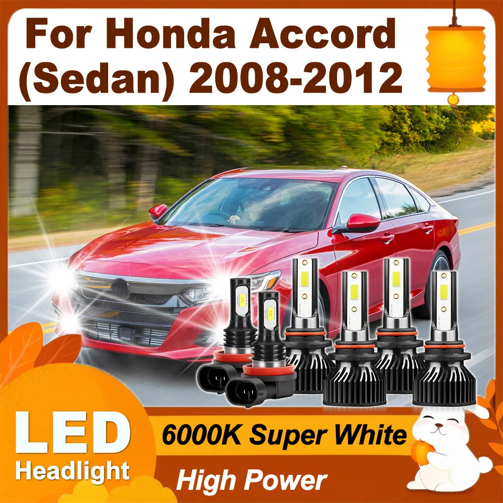 

40000LM High Low Beam 6000K White 9005 9006 LED Headlights H11 Car Foglights Plug And Play For Honda Accord (Sedan) 2008-2012