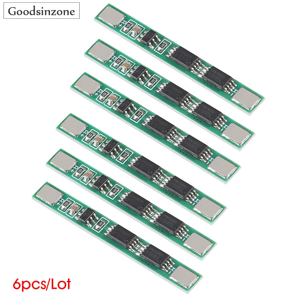 6Pcs / Lot 1S 3.7V 4A 18650 Charger PCB BMS Protection Board for Li-ion Lithium Battery Cell