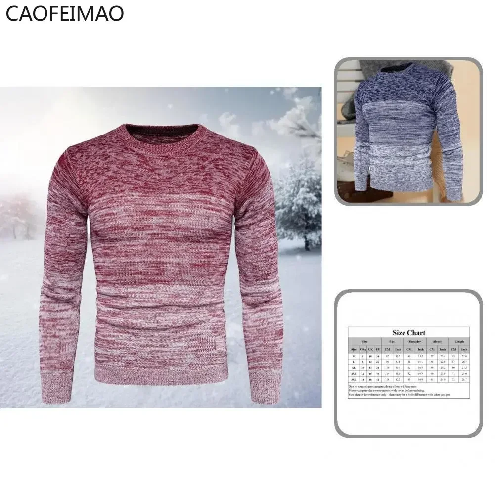 Autumn Winter Sweater Men Patchwork Warm Knitted Pullover Top Men Sweater Men Clothing кофта мужская pull homme свитер мужской