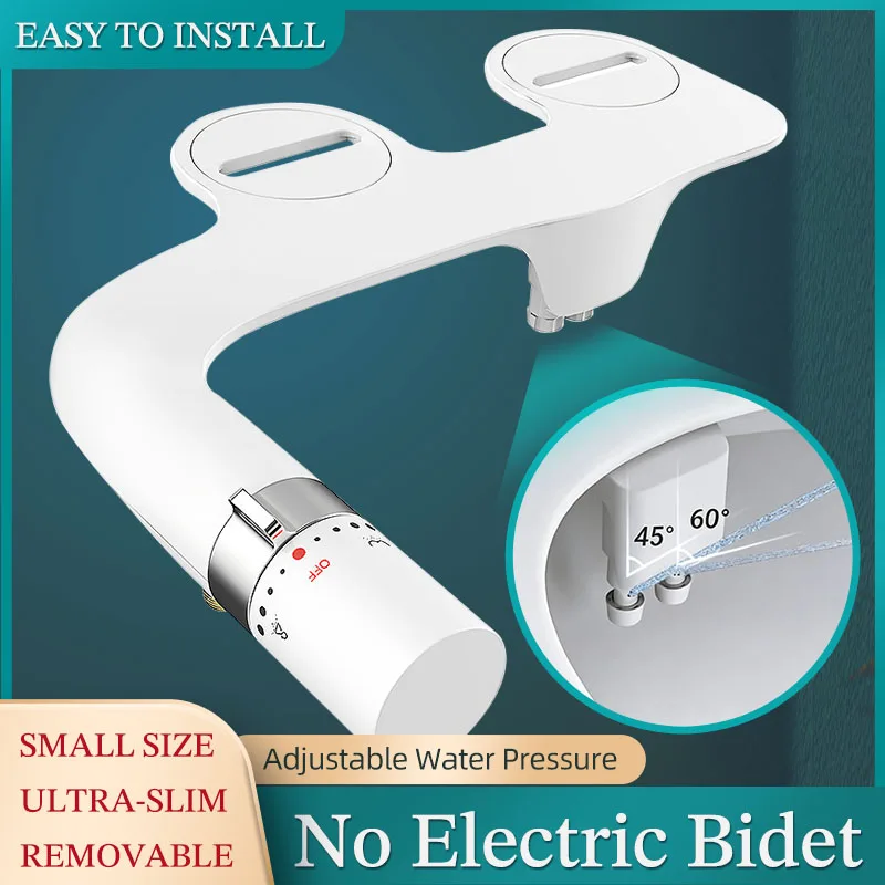 

Smart toilet accessories No Electric Bidet Adjustable Water Pressure Feminine Wash Device Easy To Install Removable Ultra-Slim