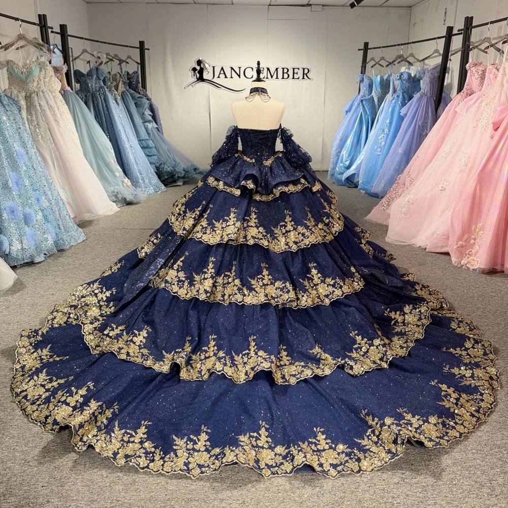 Exquisite Ball Gown Quinceanera Dress For Girls Off The Shoulder Rhinestones Ruffles Scoop Vestidos De 15 Anos Customized