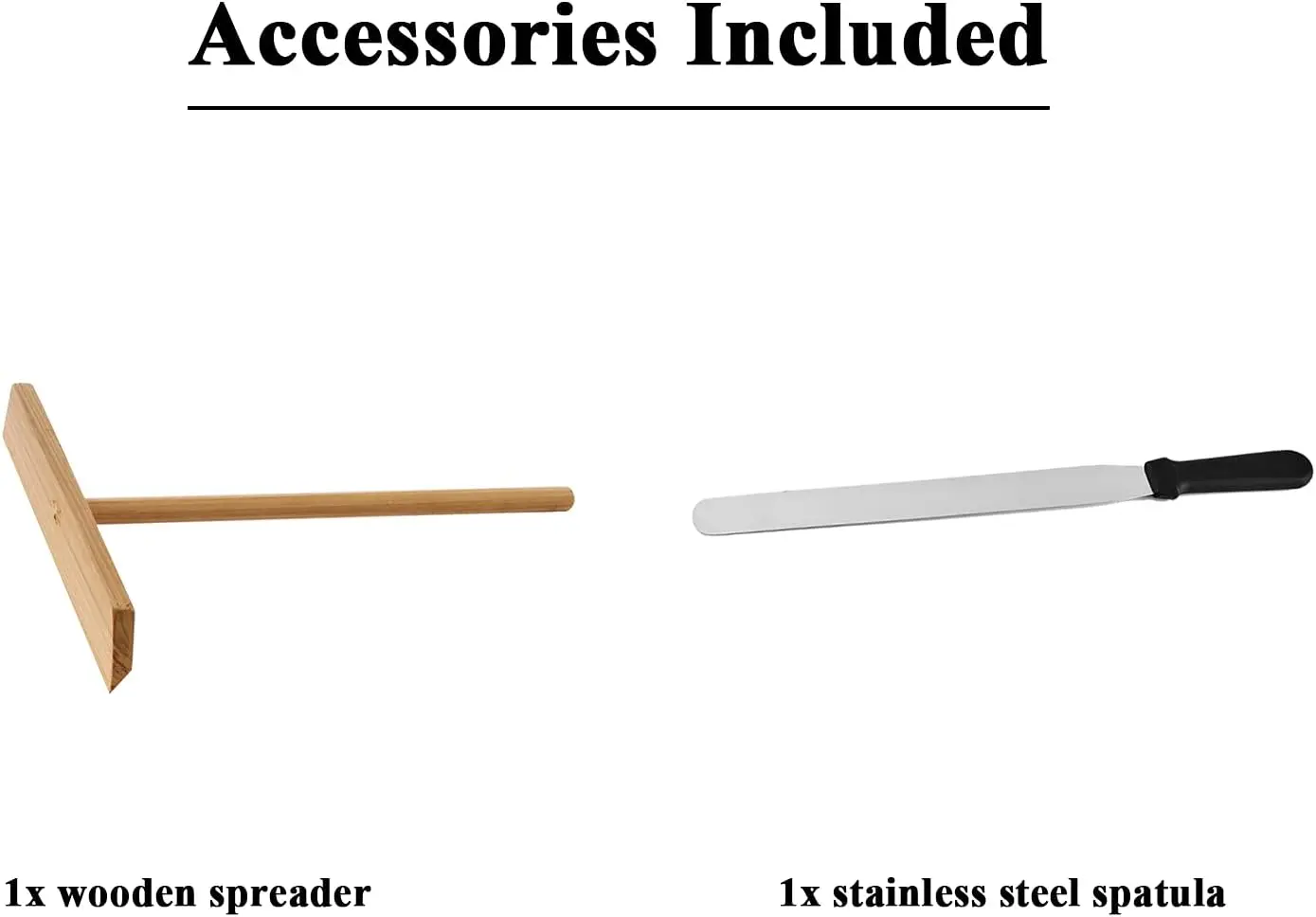 Crepe Maker 16 Inch Large Pancake Machine Crepes Griddle With Wooden Spreader And Spatula