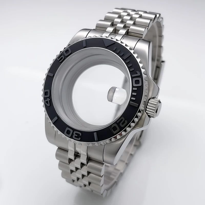 NH35 kast 40 mm Sub Gmt Jubile roestvrijstalen band saffierglas voor Seik Mod accessoires NH35 NH36 NH34 uurwerk horlogekast