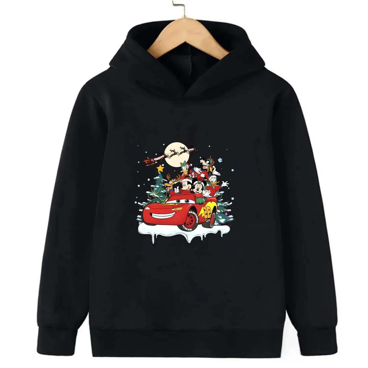 مجموعة ديزني لعيد الميلاد، ملابس أطفال لطيفة، بلوفرات كاجوال، سترات دافئة مريحة للأولاد والبنات في الخريف والشتاء #1