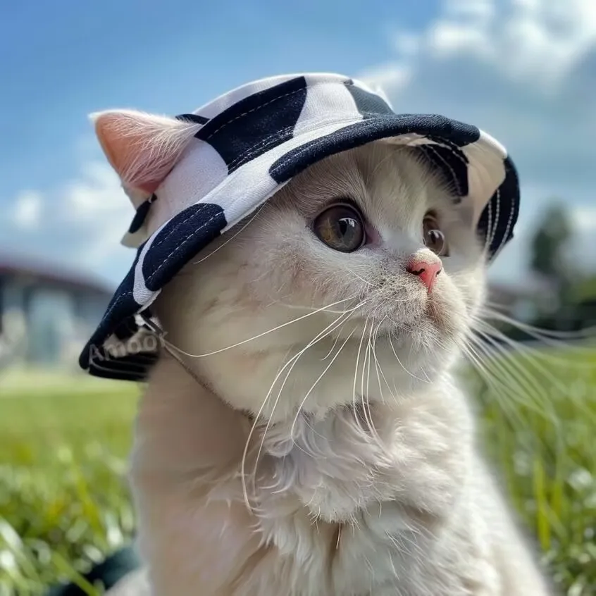 Pet Hat Cat Bucket Hat Dog Sun Hat Pet Accessories Suitable for Small and Medium Dogs and Cats