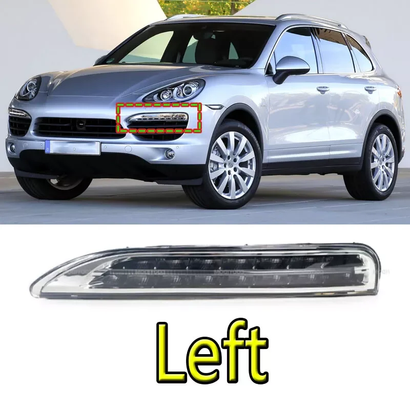 

95863118100 7P5941181G Left Front Bumper Daytime Running Light DRL LED Fog Lamp For Porsche Cayenne 92A 2011-2018