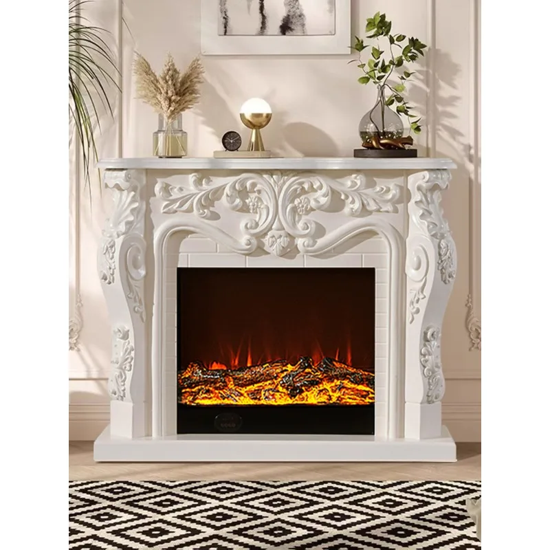 1. 21-meter fireplace frame simulated flame-electric French fireplace cabinet, carved European fireplace decorative cabinet