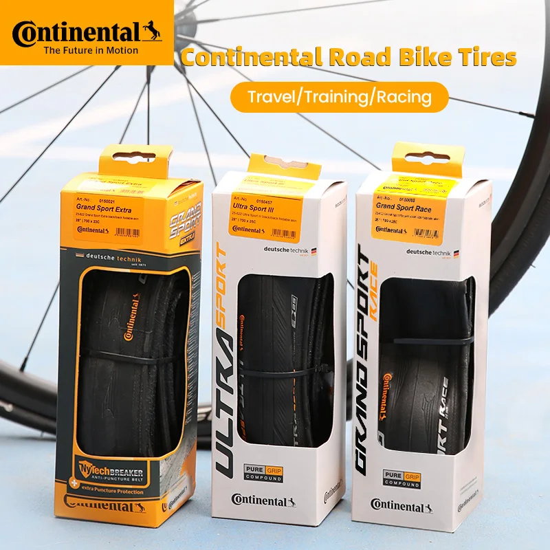 Continental Road Tire ULTRA Sport III & GRAND Sport Race & GP5000 700× 23C /25C/28C Road Bicycle Clincher Foldable Gravel Tire