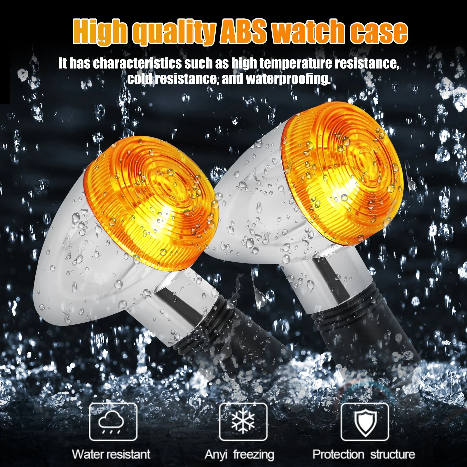 4Pcs Motorcycle Turn Signal Light Universal Moto Indicator Light Turning Amber Lamp Bulb Motorbike Lamps Blinker Flash Bike Lamp