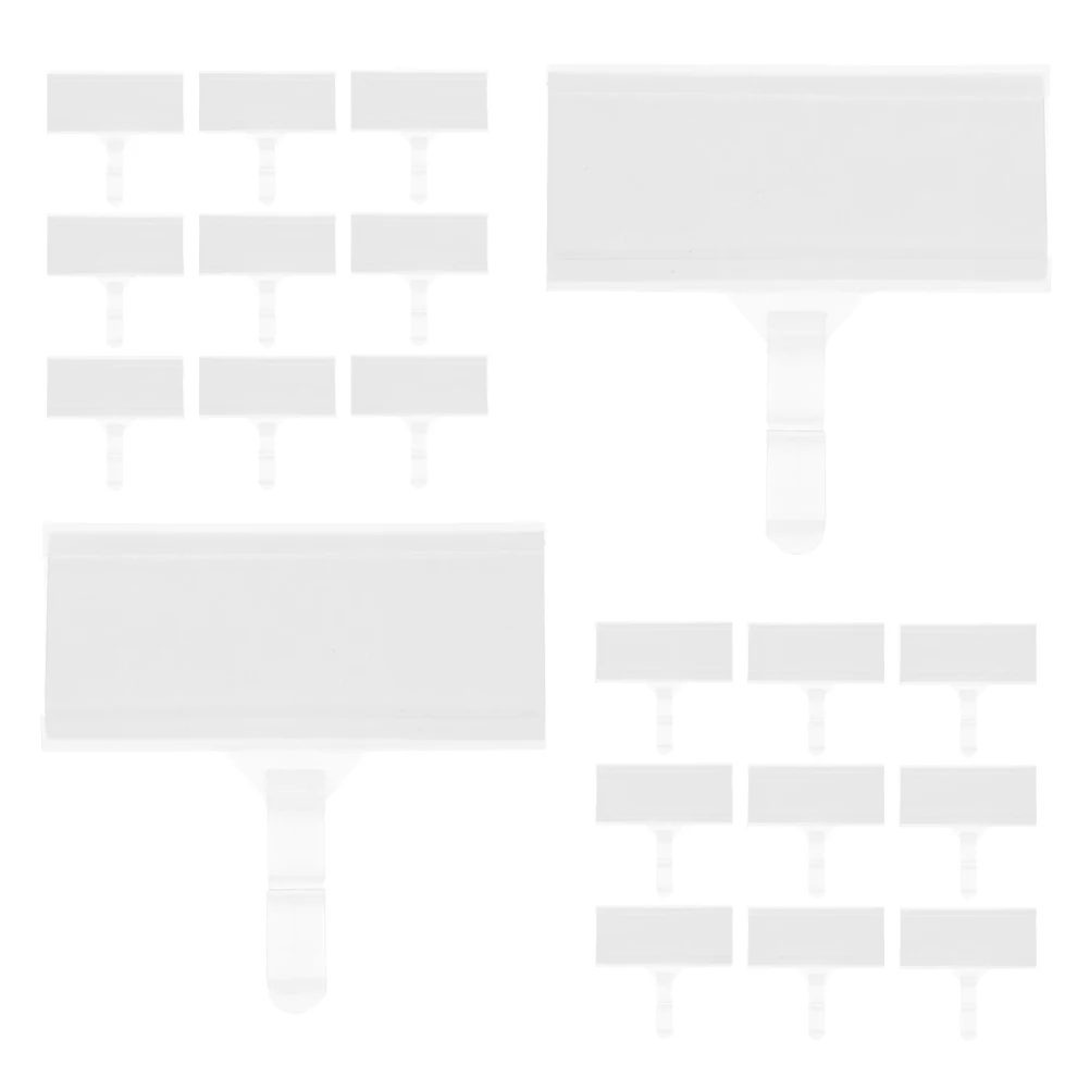 

50 Pcs Shelf Label Holder Market Display Holders for Storage Bins Shelves Signage Clothing Rack Clip-on Pp Clips