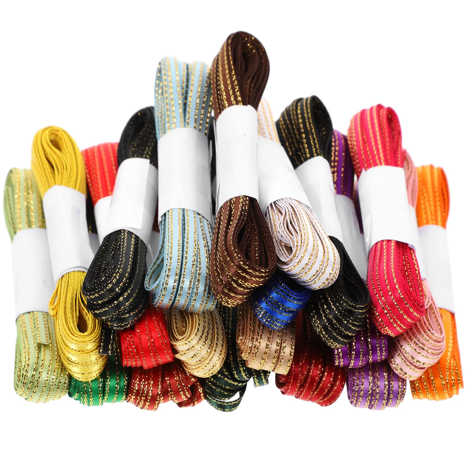 20 Rolls Premium Wear-Resistant Gift Ribbon Fine Workmanship Soft Touch Craft Ribbon for Gift Bags Floral Bouquets DIY Hair