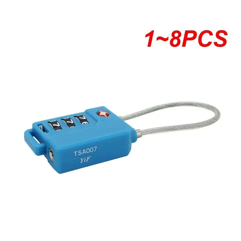 قفل كلمة مرور رقمي للحافظة والأمتعة ، قفل سلكي من الفولاذ TSA ، رمز جمركي ، حقيبة سفر ، 1 إلى 8