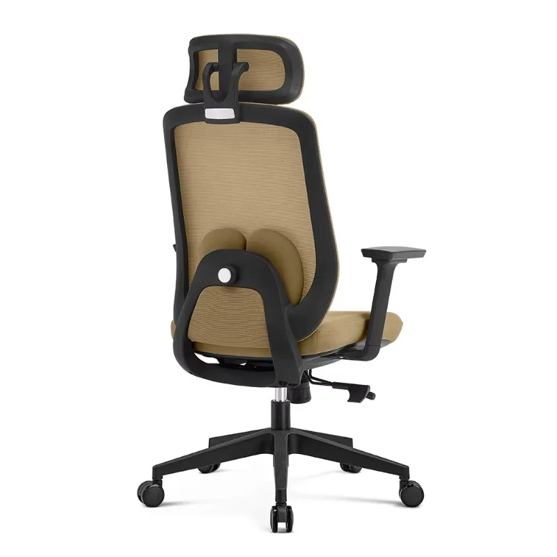 2026 Sillas De Oficina Modern Khaki Mesh Office Chair Heart Shape 2D Lumbar Support Softy Ergonomic Chair Office for Long Time