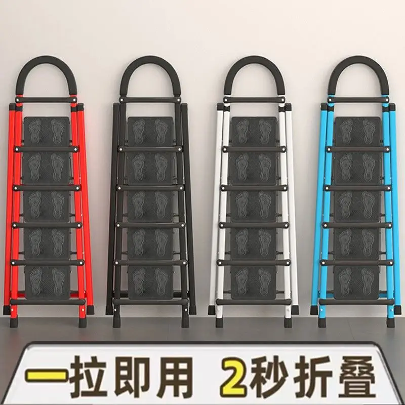 Folding Ladder Herringbone Engineering Ladder Portable Multi-functional Small Stair Fork Retractable Thickened Escalator Stool