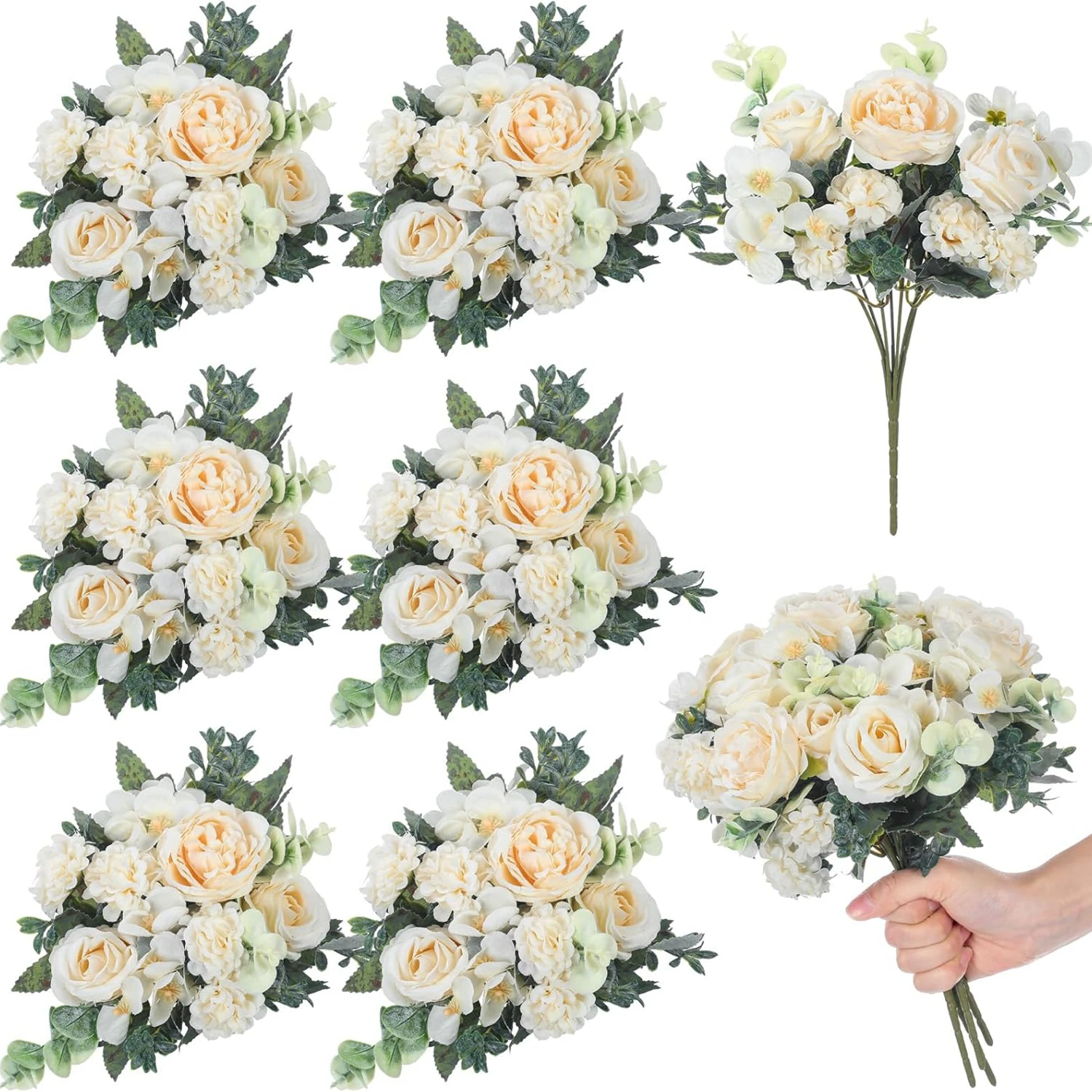 1PC Künstliche Blumen Seide Rosen Pfingstrose Bouquet Hortensien Nelke Vase Home Party Hochzeit Raum Dekoration Diy Gefälschte Anlage Requisiten