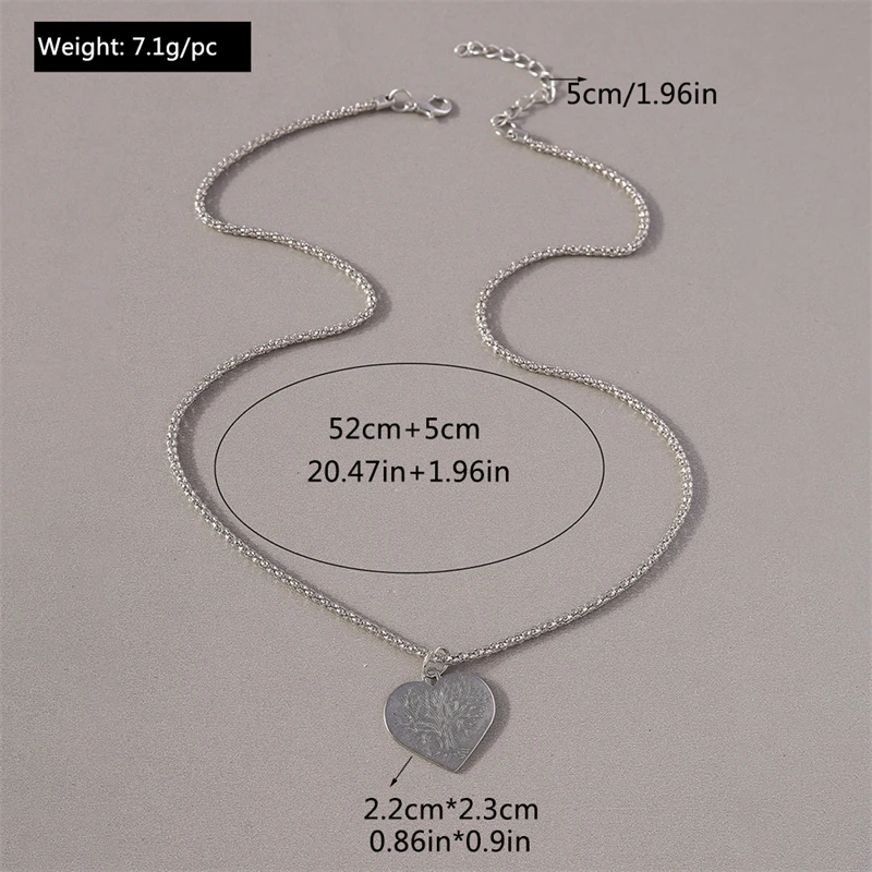 Modische Halskette mit Herzanhänger aus Legierung für Frauen und Mädchen, Party- und Festivalschmuck, Geschenke – Detail 16