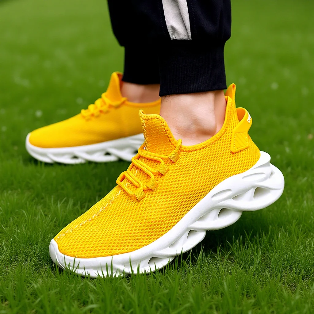 

YRZL Men's Shoes Mens Sneakers Anti Slip Lightweight Comfortable Breathable Mesh Casual Sneakers Man Tennis Shoes for Men