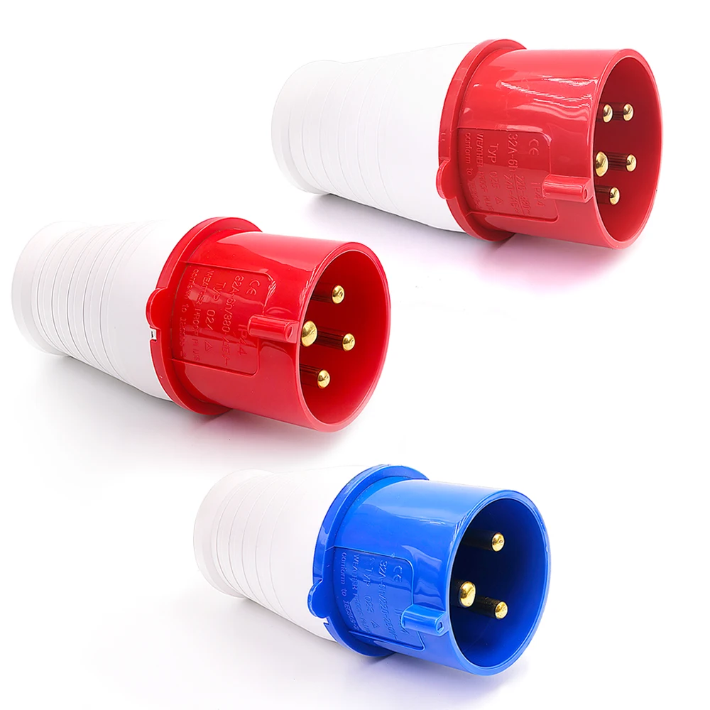 

IP67 Waterproof Industrial Plug 16A/32A 3P/4P/5P 380V-415V PA66 Nylon Electrical Connector for Outdoor Machinery