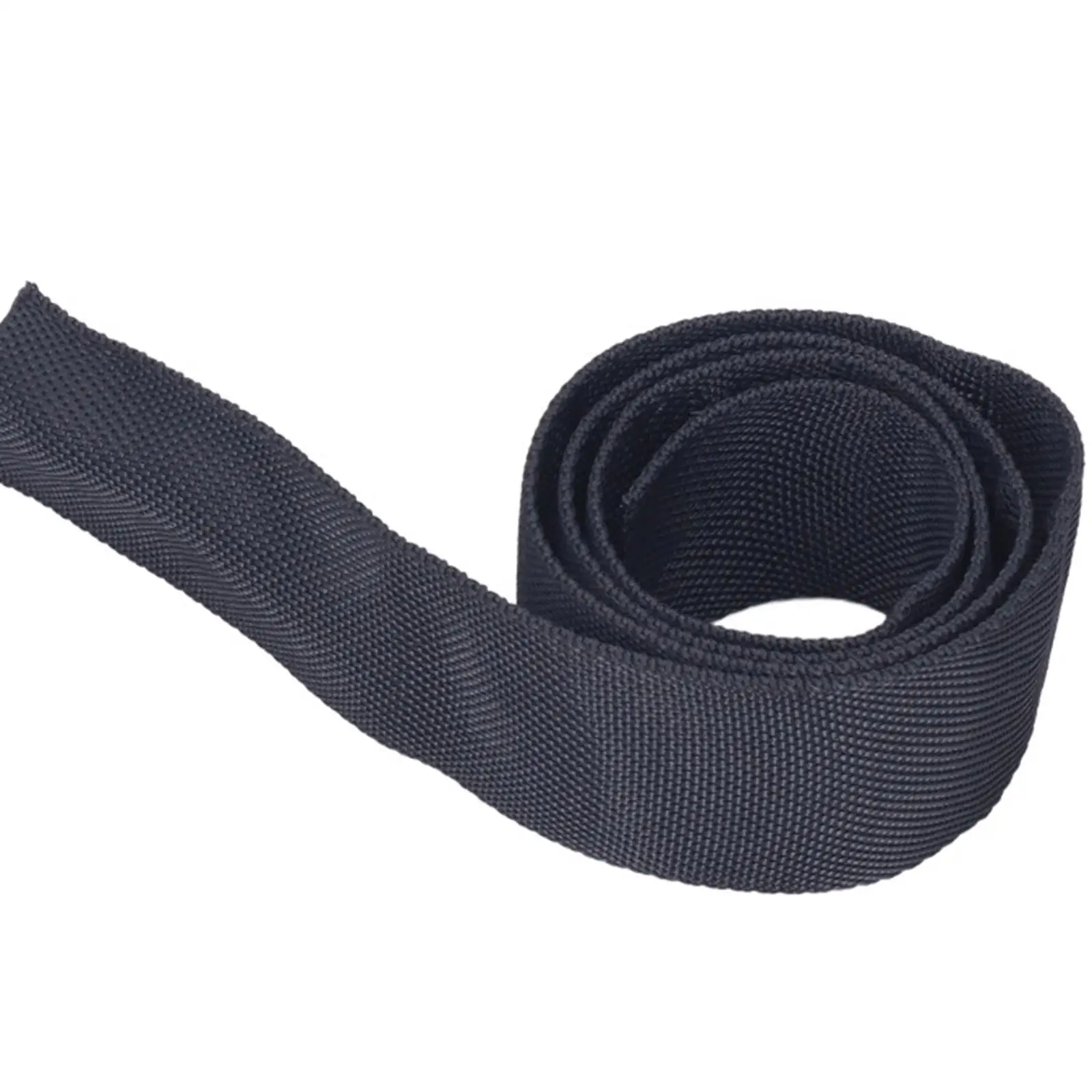 Black Winch Rope Protective Sleeve Durable Nylon Polyester Cover Wear Resistant for Industrial Mining Use