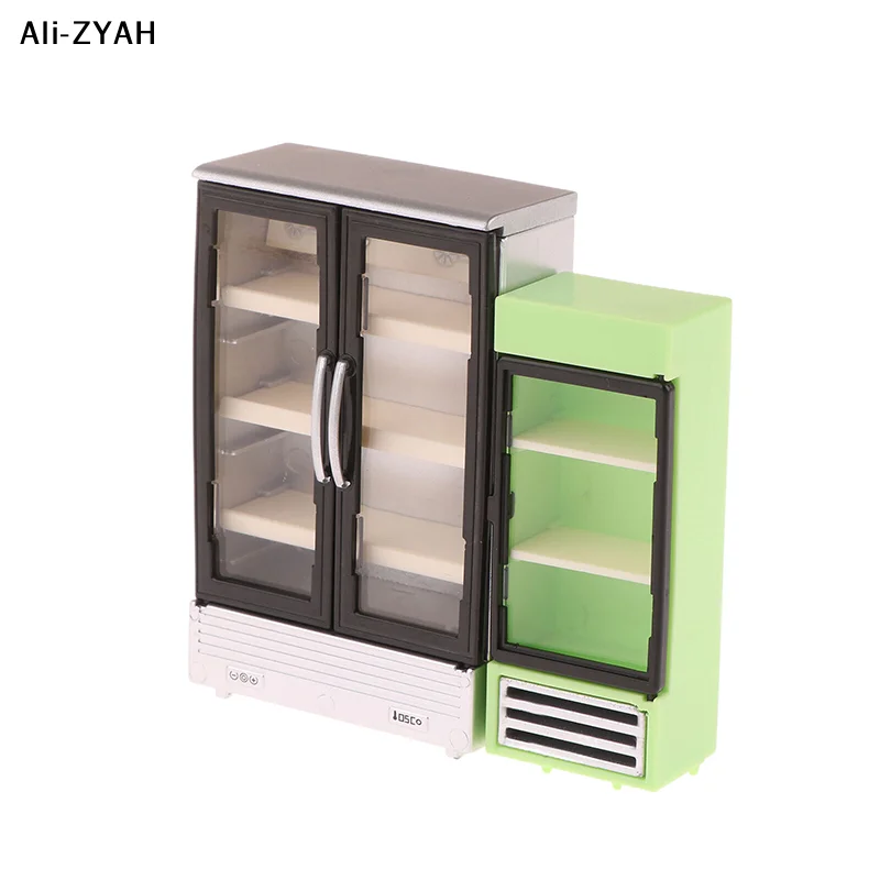 【A11】1Pc 1/12 Dollhouse Miniature Refrigerator Freezer Model Toys Dollhouse Decoration Mini Furniture Accessories Toys