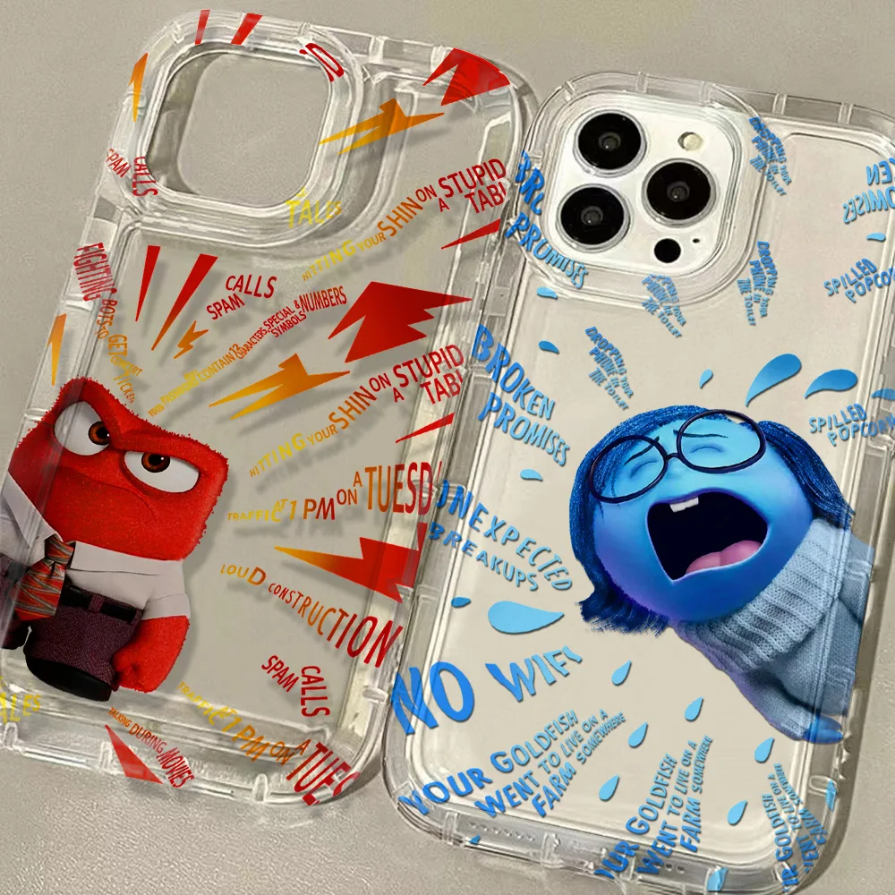 

Disneys Inside Out 2 Clear Phone Case for OPPO A15 A16 A17 A31 A53 A54 A57 A60 A74 A92 A93 A94 A98 2020 4G 5G Airbag Shockproof