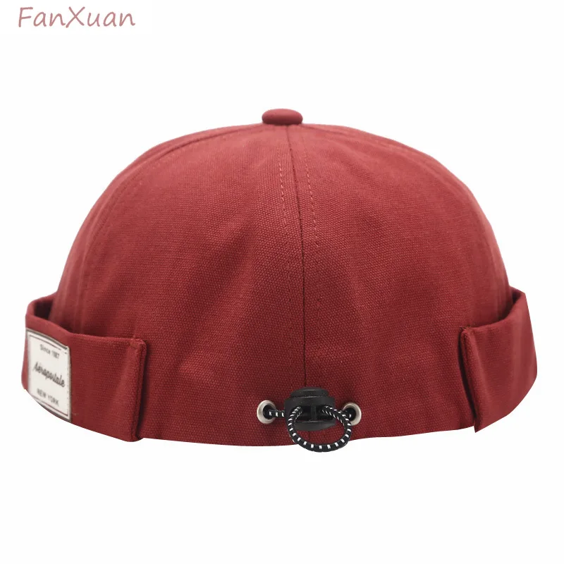 

Хлопковые шапочки унисекс, регулируемая шляпа без полей, уличная тюбетейка с куполом дыни для мужчин