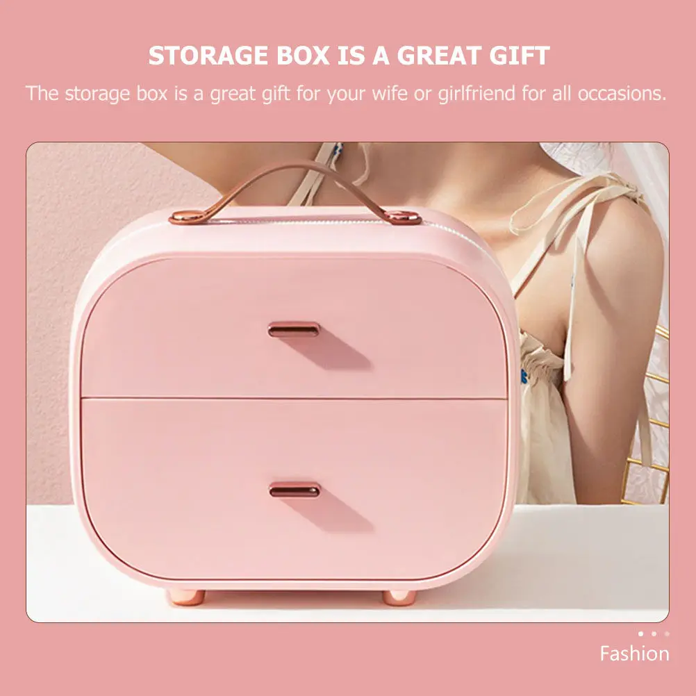 

1pc Jewelry Storage Multi-Layer Plastic Desktop Organizer For Cosmetics Sundries Drawer Design Household Storage Container