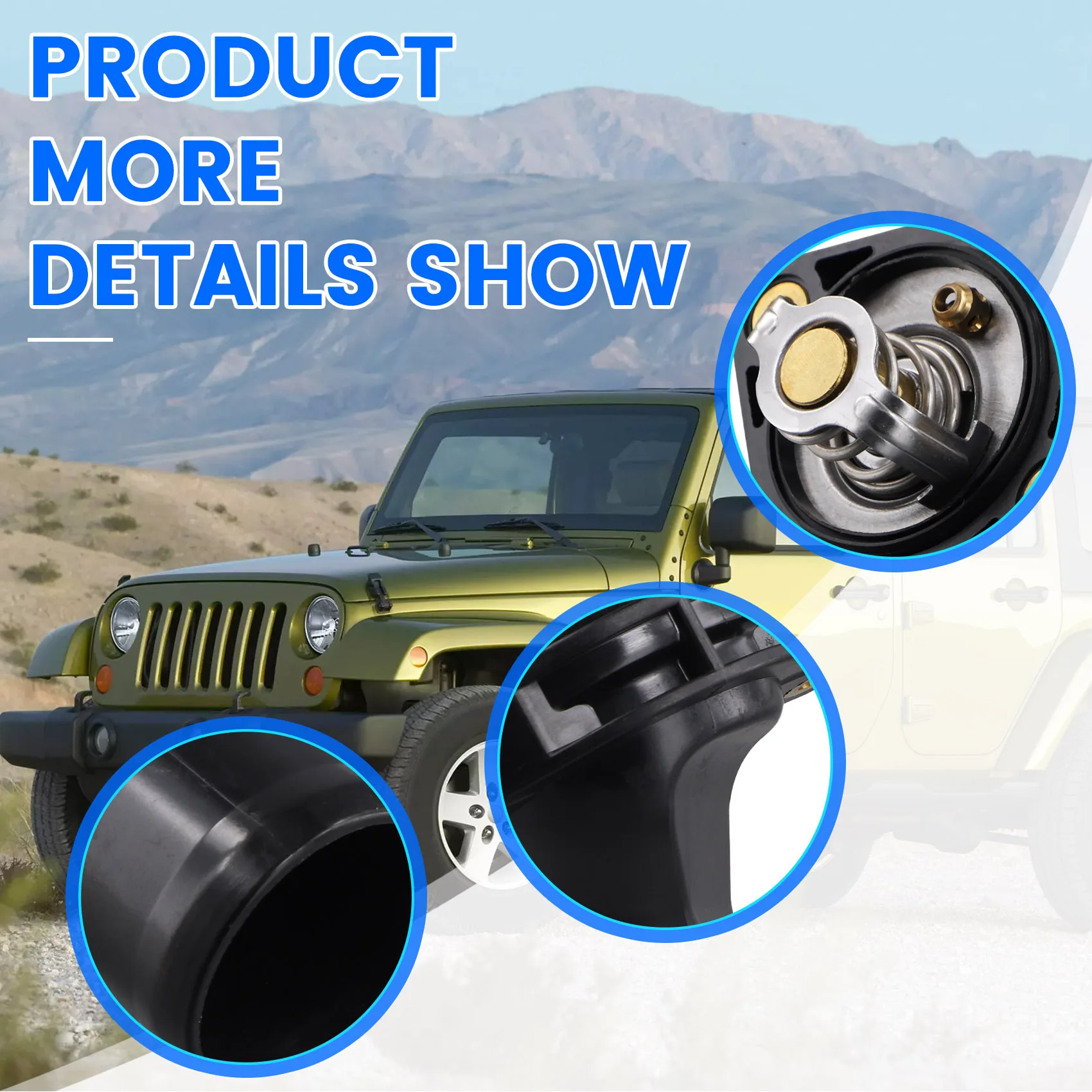 

Stable-Brand New Thermostat & Housing 4666149AA For Jeep Wrangler JK 2007-2011 With 3.8L