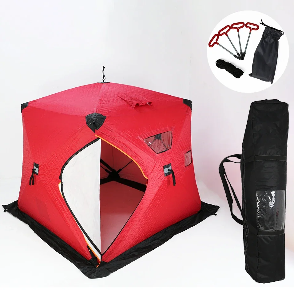 Custom wholesale Camping  4 Person Tents large ice fishing  Blind Winter Outdoor Carp Cube Tent