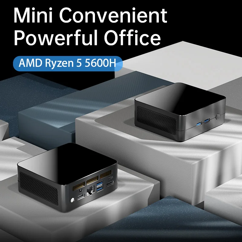SZBOX R5 كمبيوتر صغير AMD Ryzen 5 5600H DDR4 3200MHz 16GB RAM 512GB SSD M.2 2280 NVMe Wifi6 BT5.3 PCIE3.0 لعبة مكتب لتقوم بها بنفسك الكمبيوتر #2