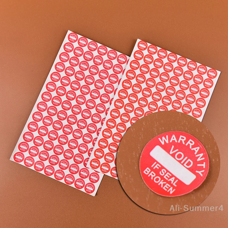 208 قطعة 10 مم ضمان ملصق ختم هش ملصق باطلة عالمي مضمون