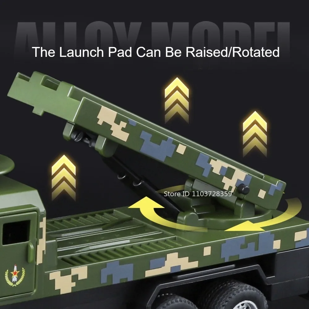 1:32 Scale ATTACK-11 Model Toys Metal Diecast Military Tank Transport Vehicle Sound Light Pull Back Doors Opened for Boys Gifts