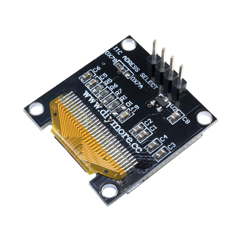 Módulo de pantalla OLED IIC de 0,96 pulgadas, serie blanca, azul, 0,96 pulgadas, 128X64 I2C ForSSD1306, placa de pantalla LCD 12864 para Arduino DC 3 ~ 5V