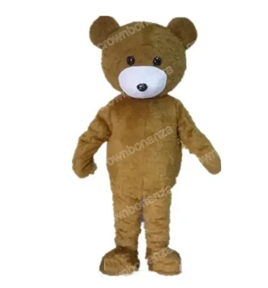 

New Adult Hot Sale LOVE Festival Brown bear Mascot Costume Christmas Fancy Dress Halloween Mascot Costume Free Ship